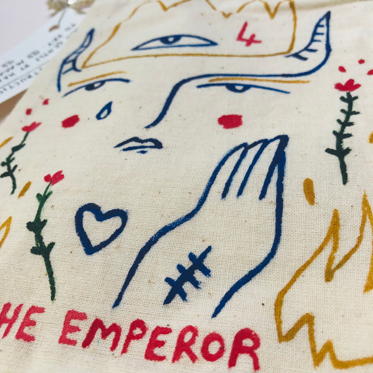 The Emperor Painted Tarot Bag