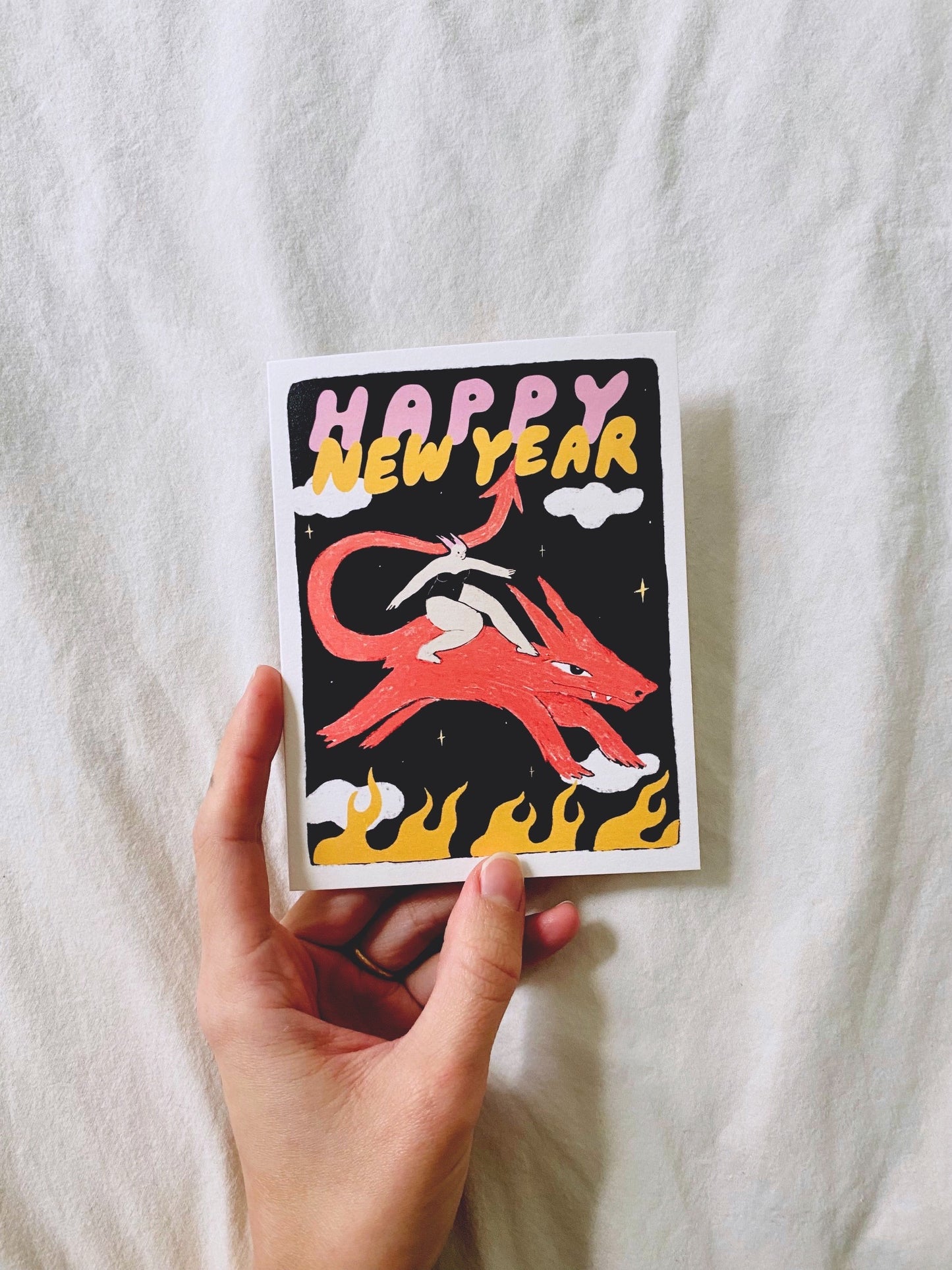 Fire Wolf Greeting Card