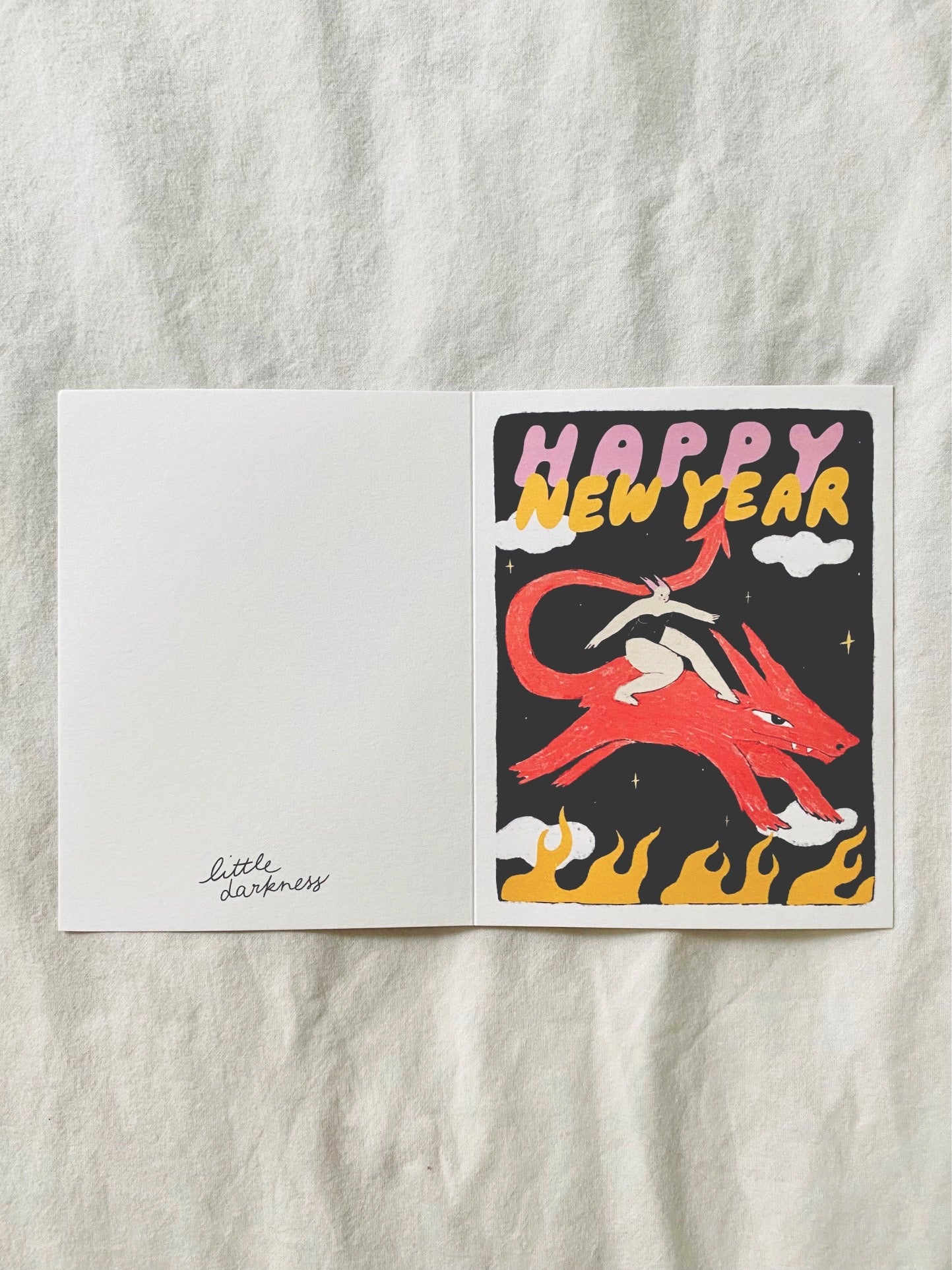 Fire Wolf Greeting Card