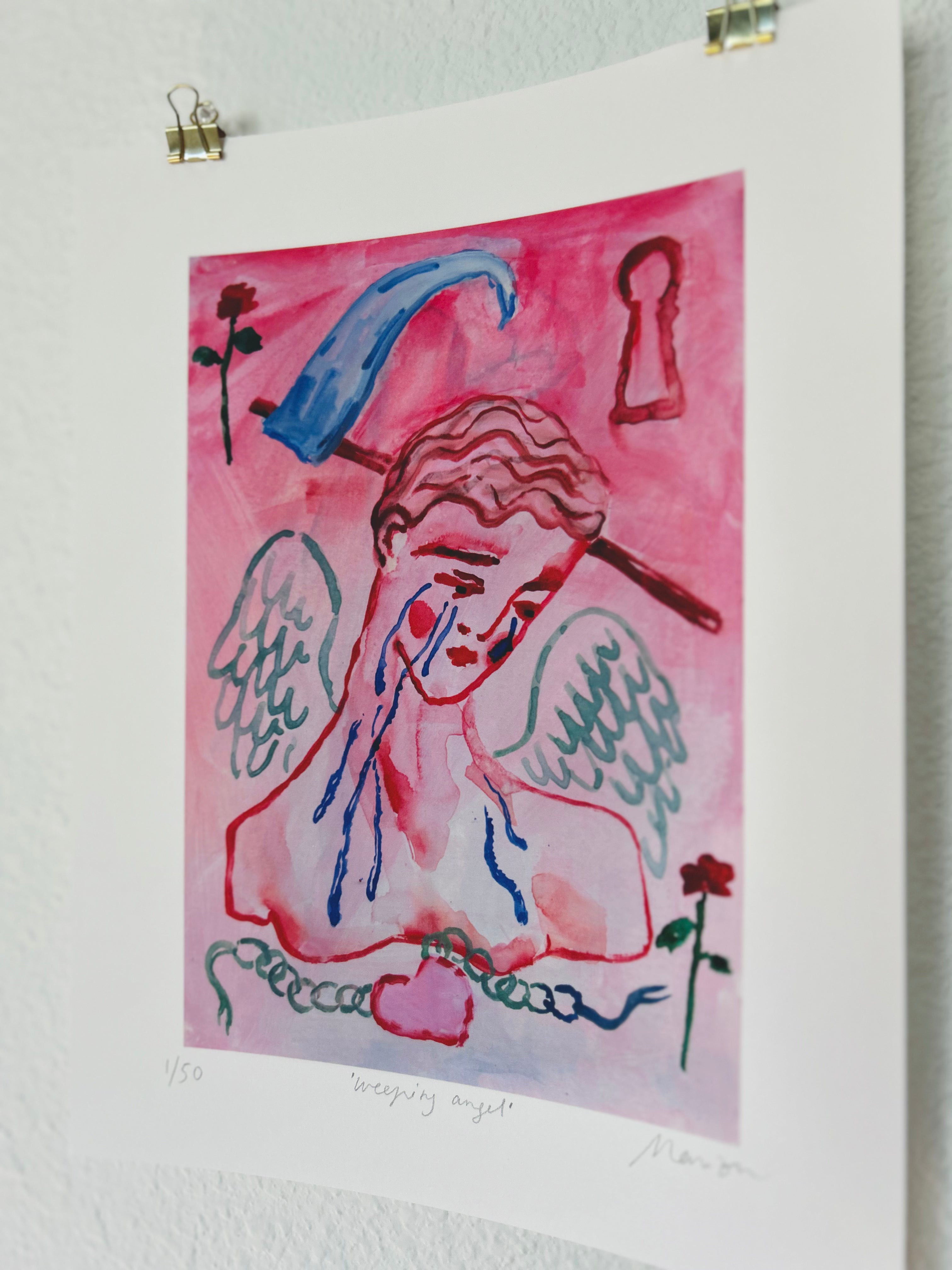Weeping Angel Signed Art Print