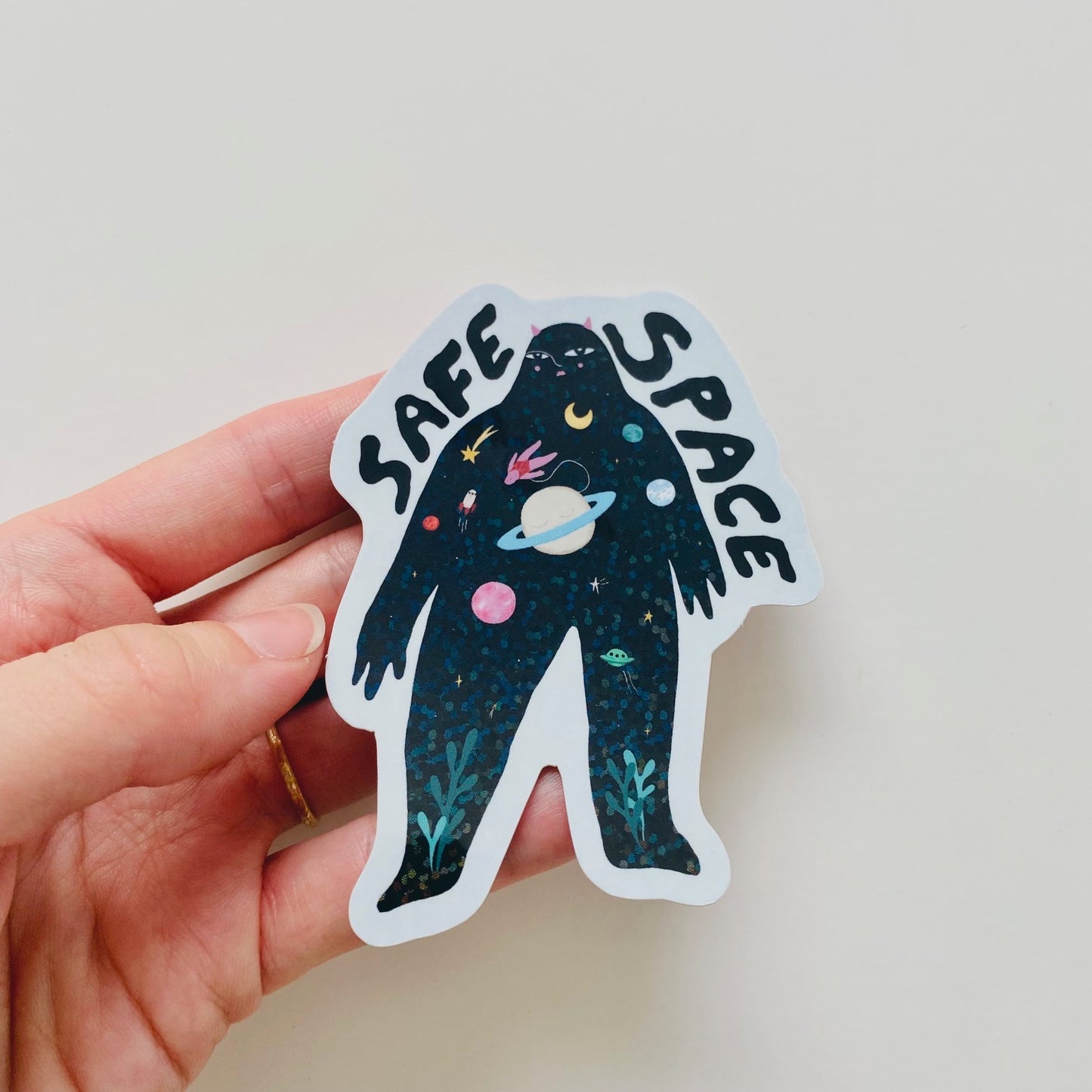 Safe Space Glitter Sticker