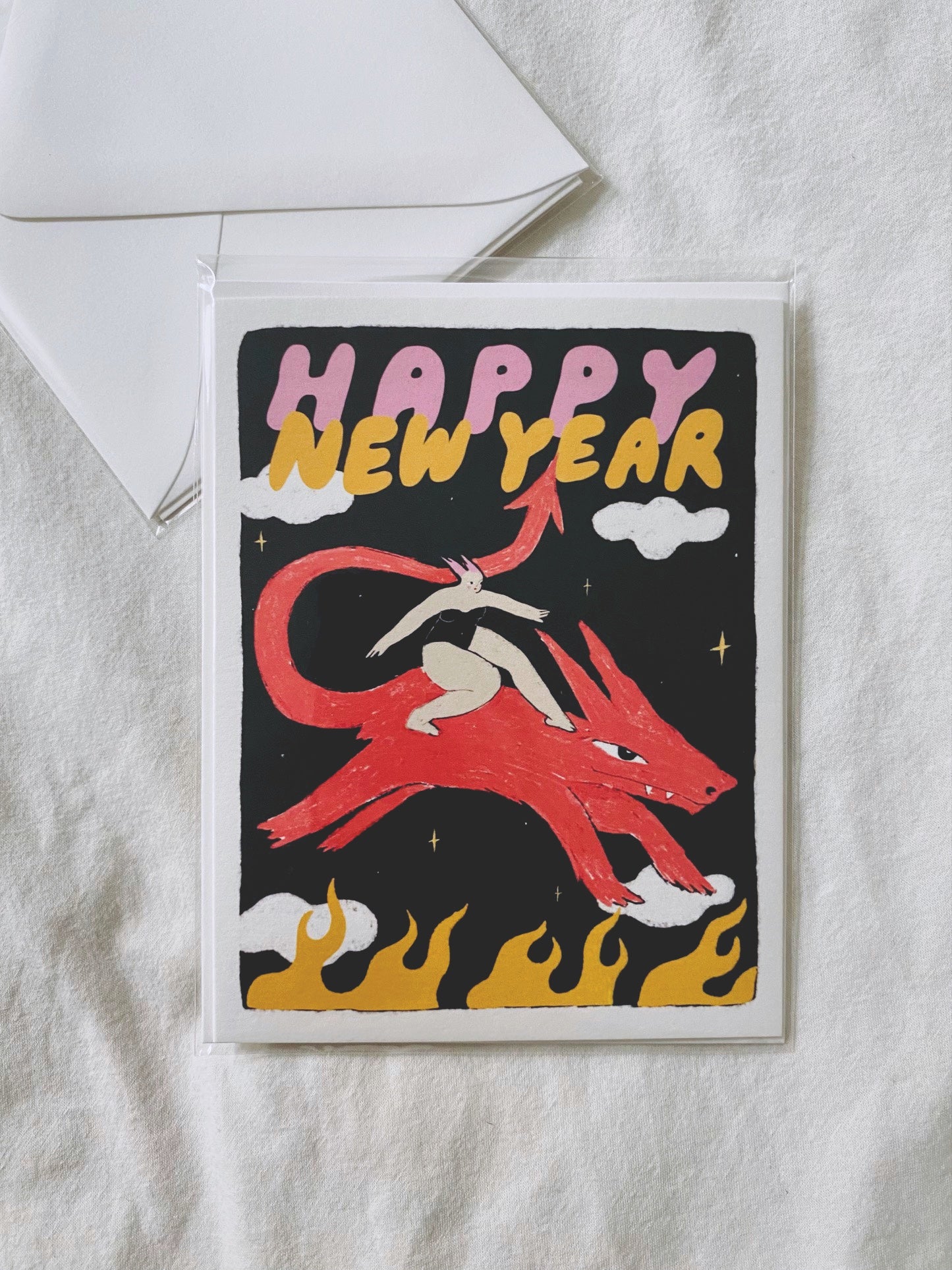 Fire Wolf Greeting Card