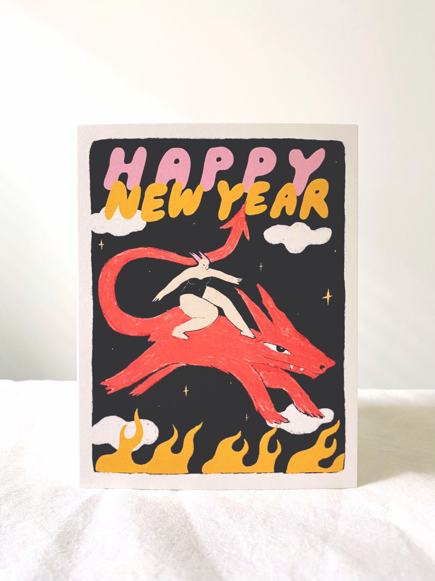 Fire Wolf Greeting Card