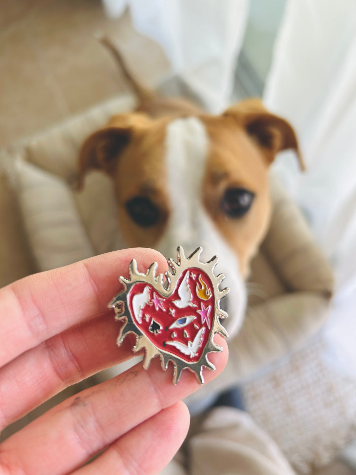 Sacred Heart Enamel Pin