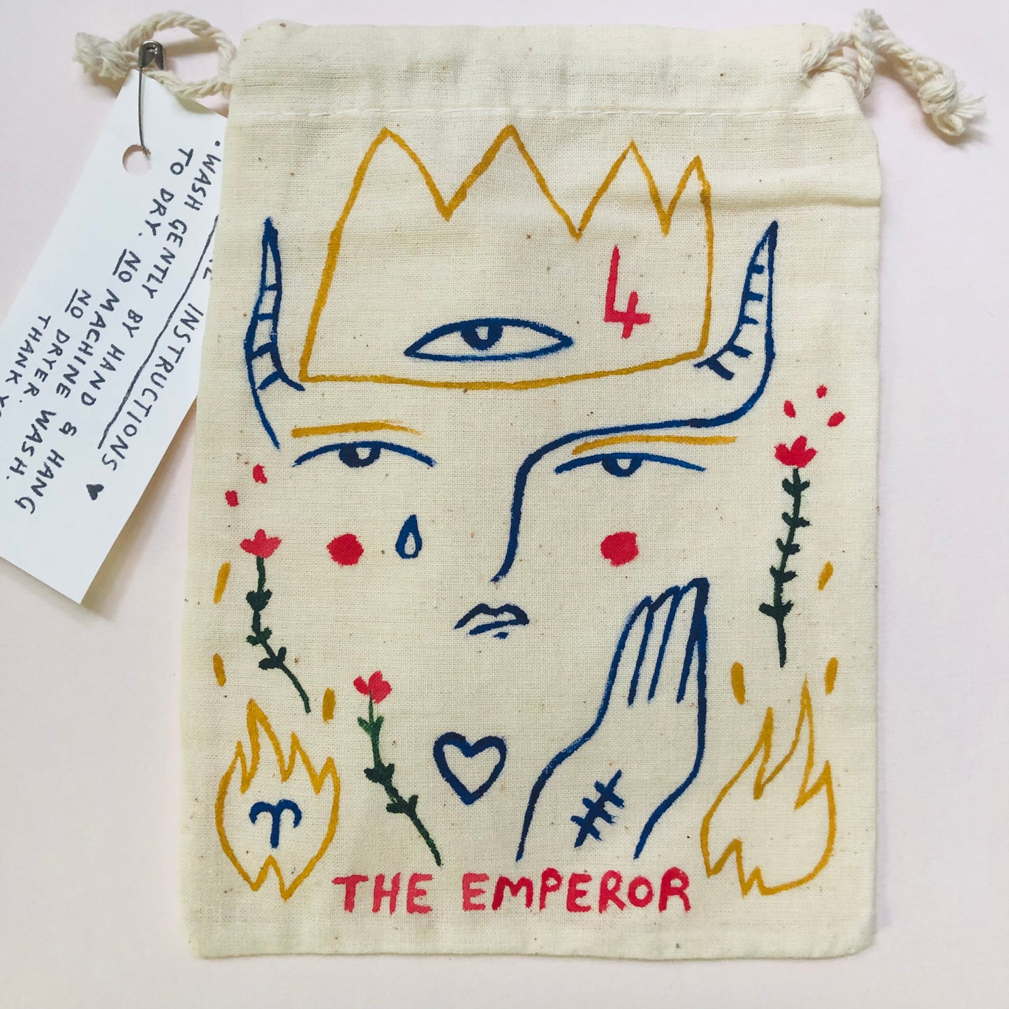 The Emperor Painted Tarot Bag