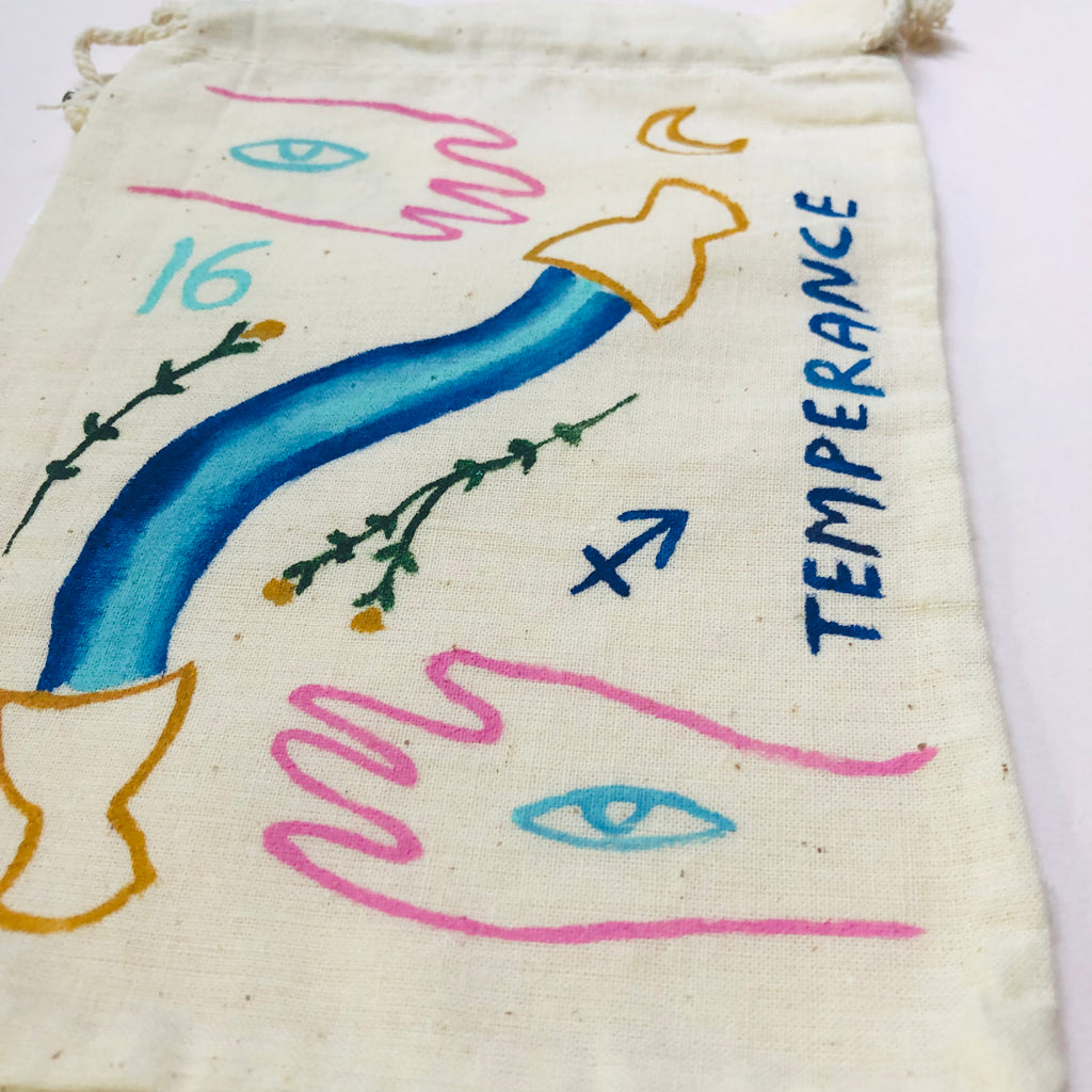 Temperance Painted Tarot Bag