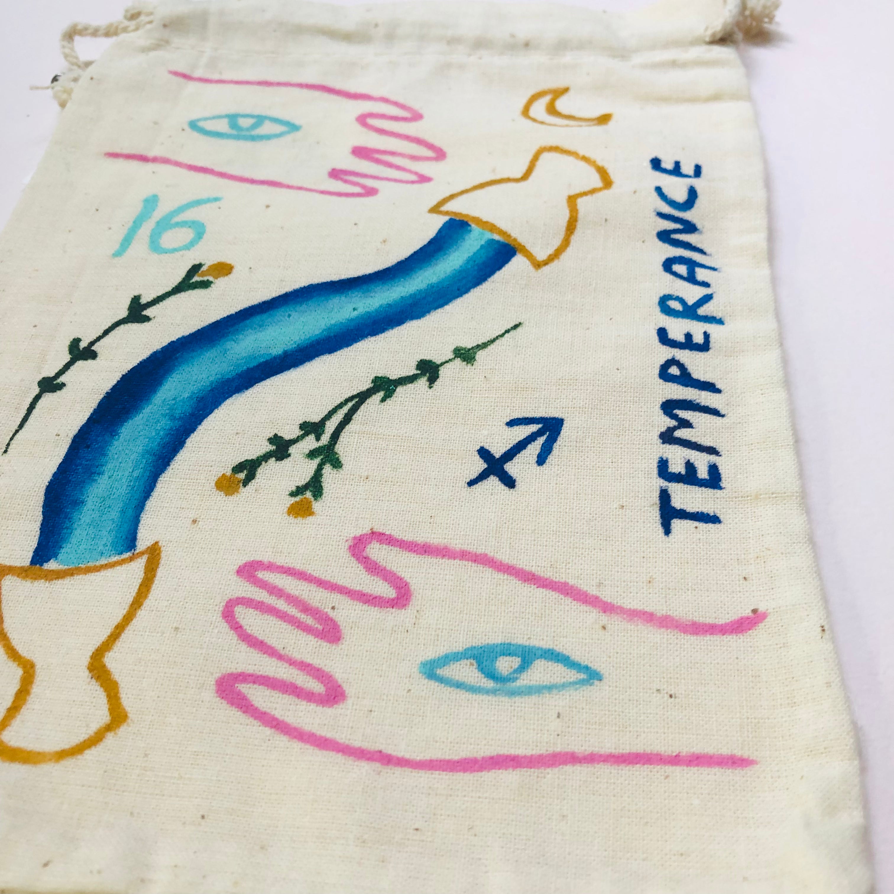 Temperance Painted Tarot Bag