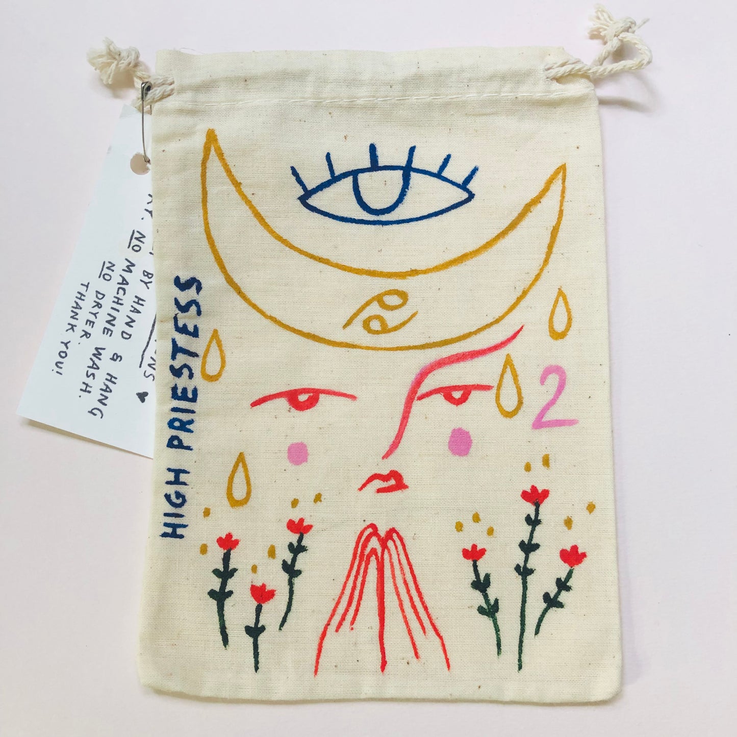 High Priestess Painted Tarot Bag