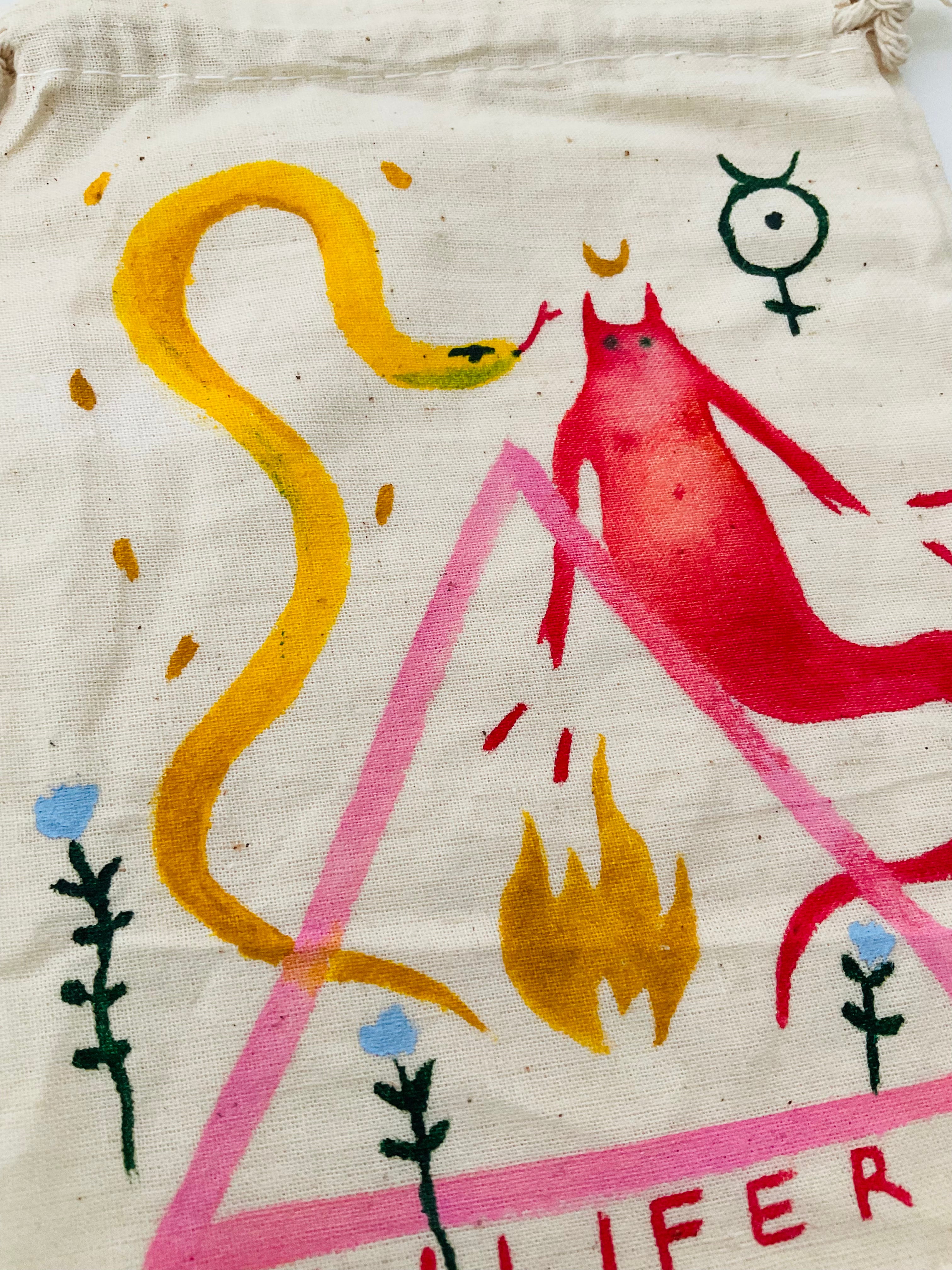 Lilifer Painted Tarot Bag