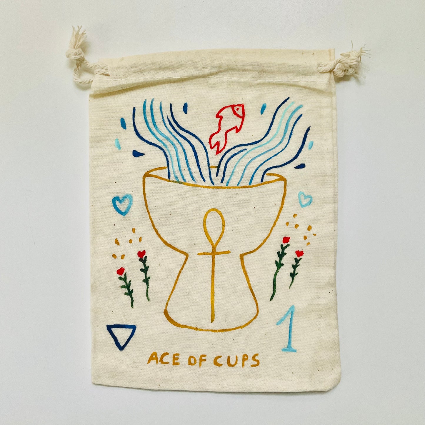 Ace of Cups Painted Tarot Bag