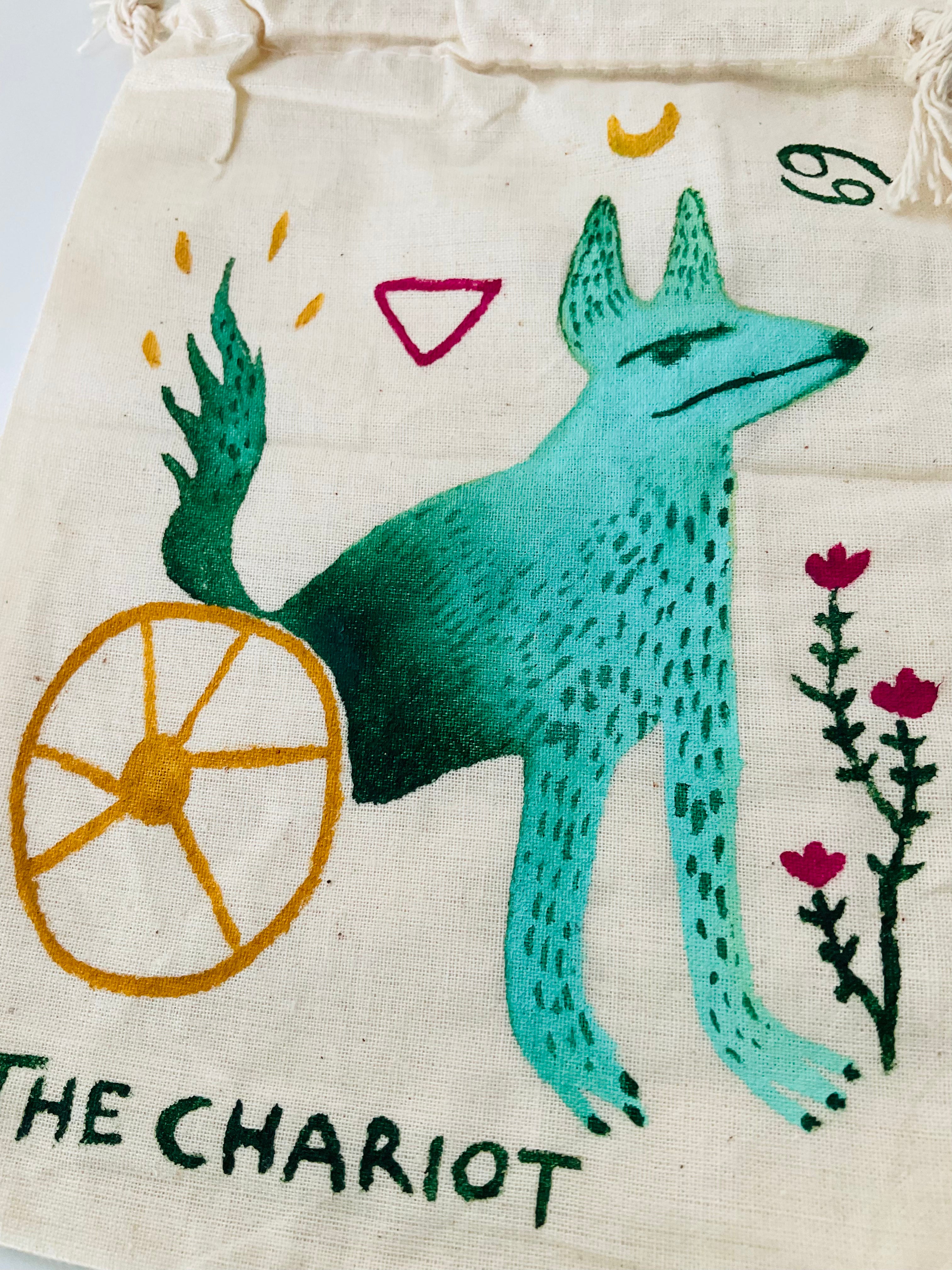 The Chariot Painted Tarot Bag