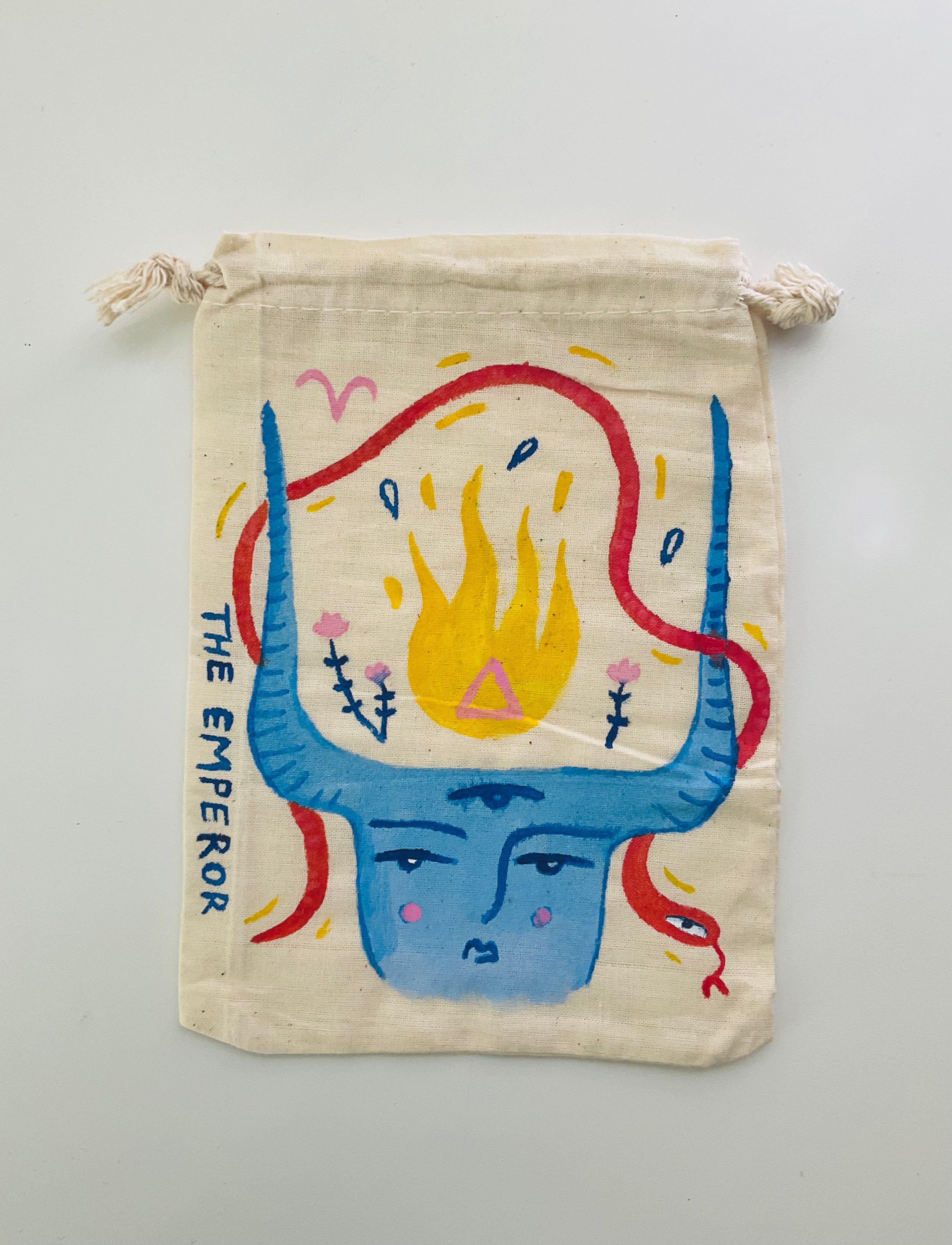 The Emperor Painted Tarot Bag