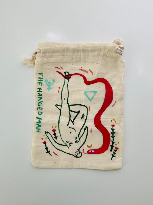 The Hanged Man Painted Tarot Bag