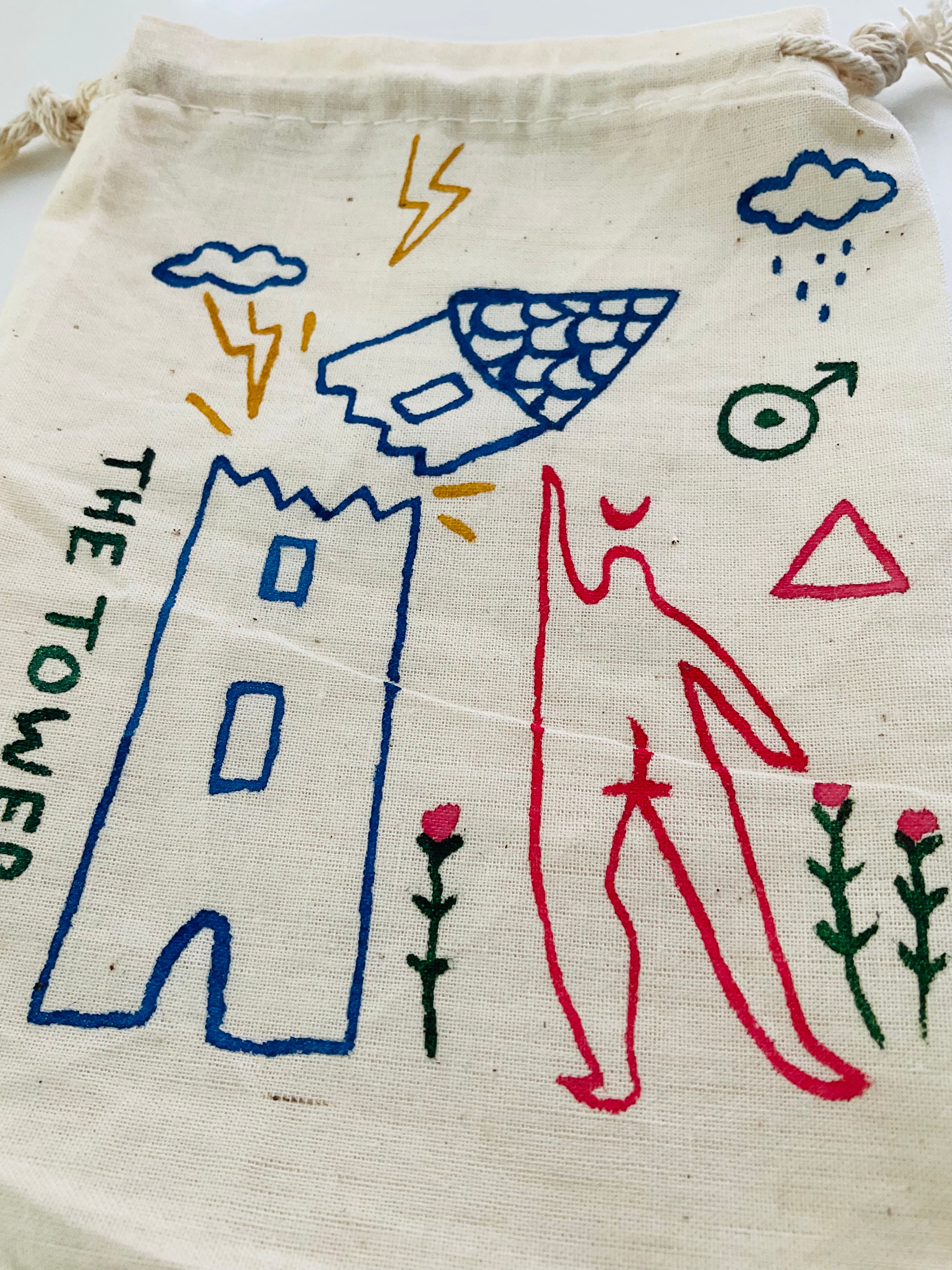 The Tower Painted Tarot Bag