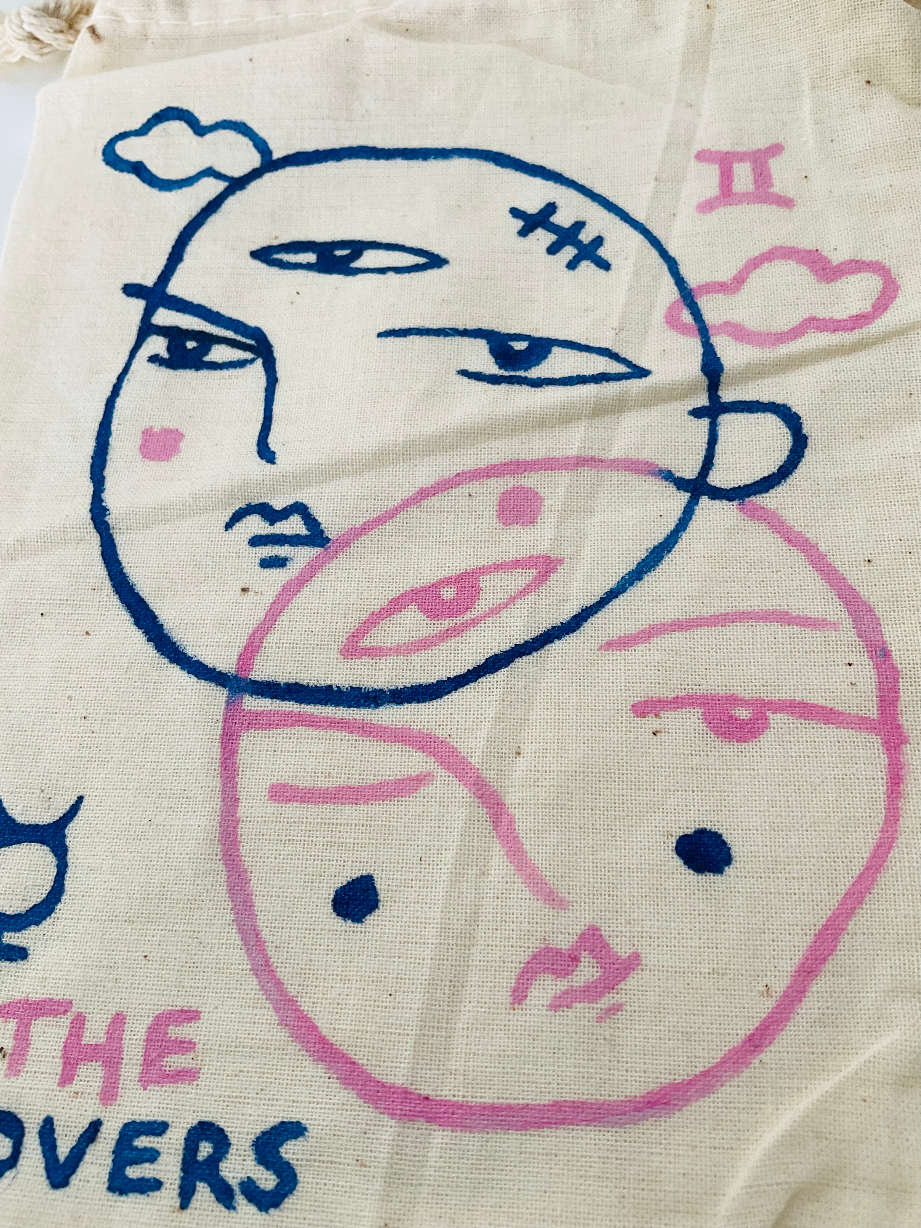 The Lovers Painted Tarot Bag