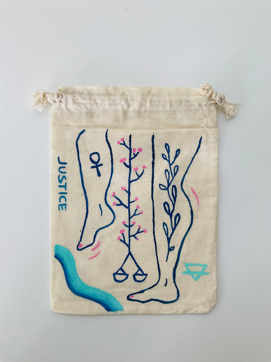 Justice Painted Tarot Bag