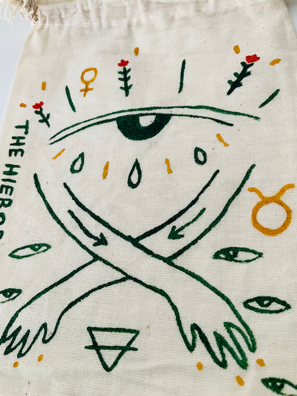 The Hierophant Painted Tarot Bag