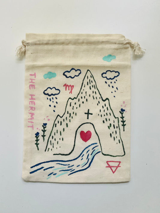 The Hermit Painted Tarot Bag